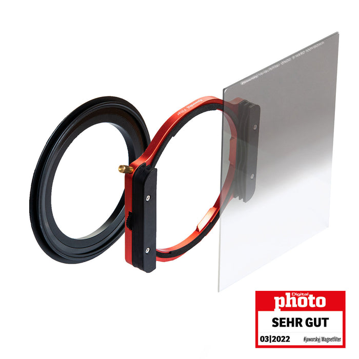 #jaworskyj Verlaufsfilter Set inkl. GND 1.2 Verlaufsfilter, Magnet Adapterring und Filterhalter Rot