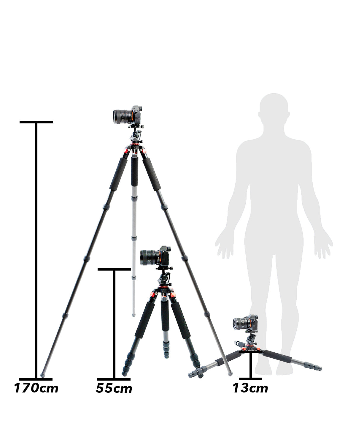 #jaworskyj XXL carbon tripod including ball head - 170cm