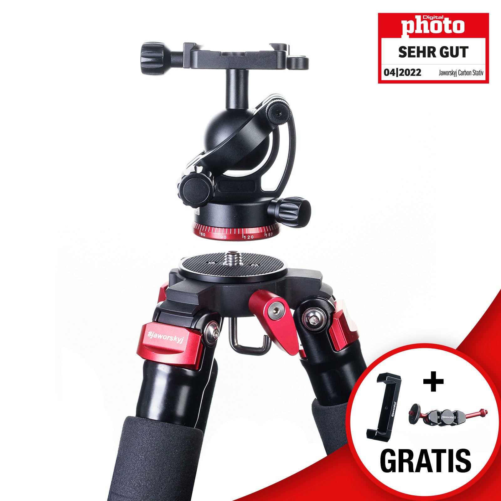 #jaworskyj Carbon tripod incl. ball head - 130cm