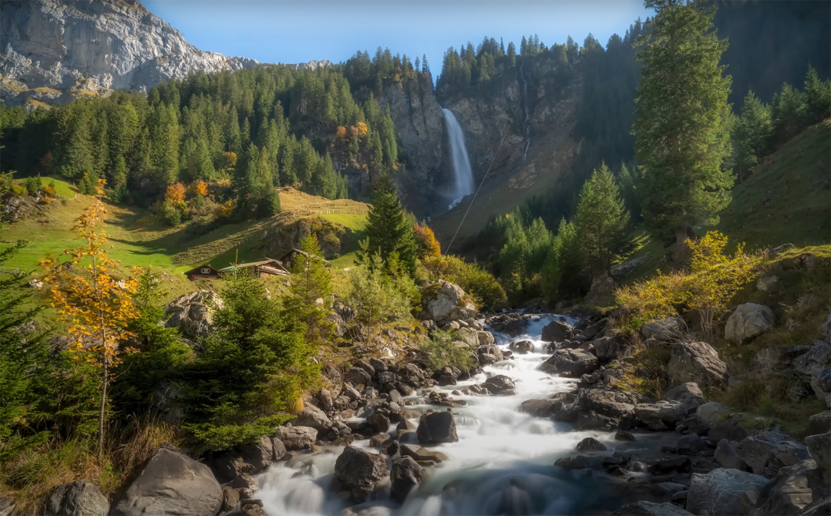 Jaworskyj Foto Reiseführer Wasserfall in der Schweiz Stäubifall